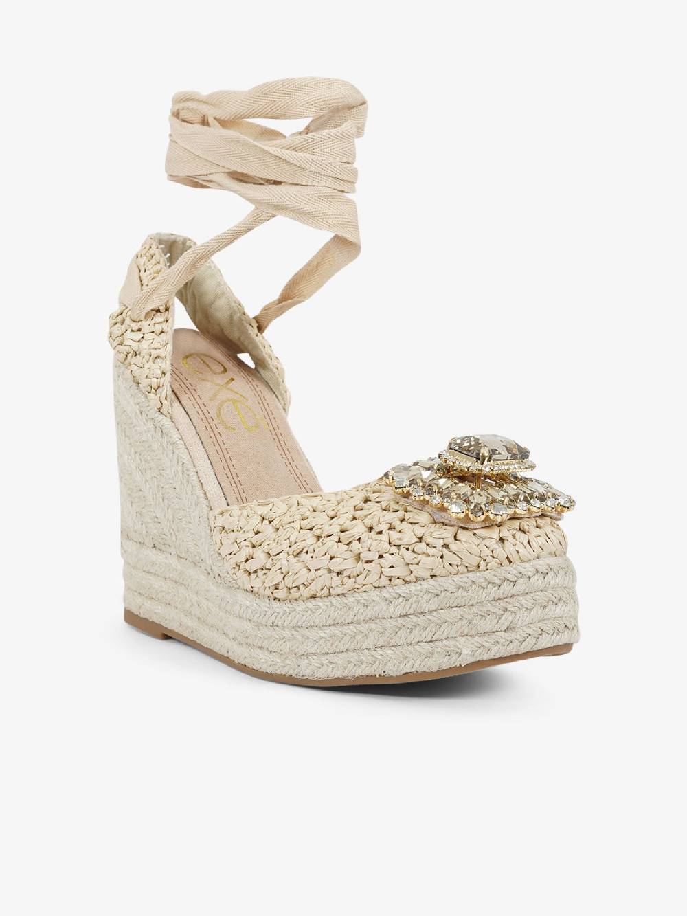 EXE' Espadrillas 23105-23 donna rafia beige Vendita calda