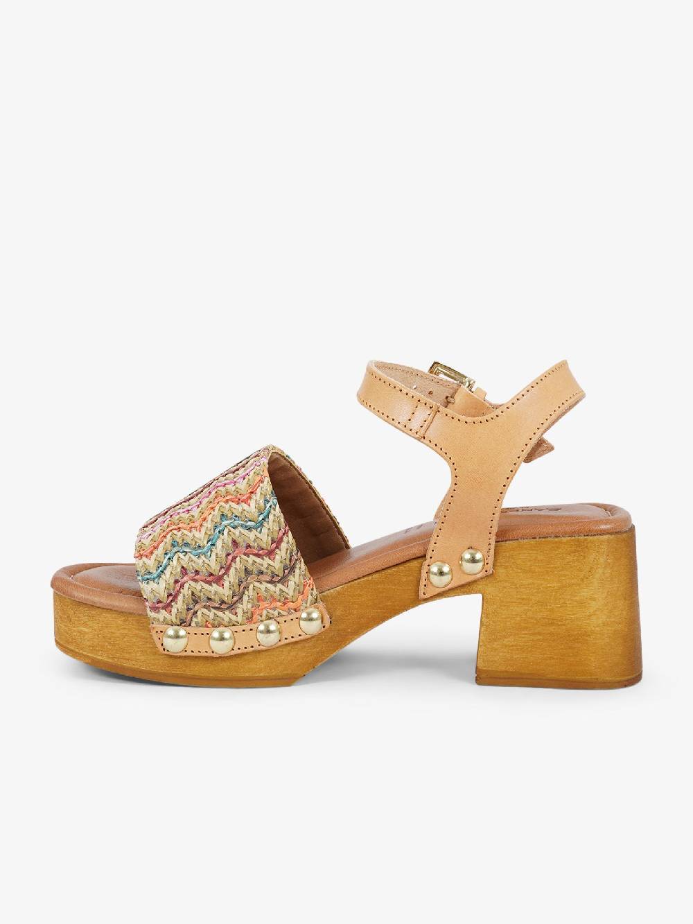 SANDRO ROSI Sandali con plateau Caraibi 8926 donna rafia multicolor Grandi sconti