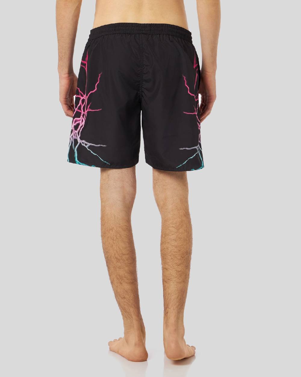 Phobia Archive COSTUME DA BAGNO NERO CON FULMINI BICOLORE ROSA E BLU Only for today