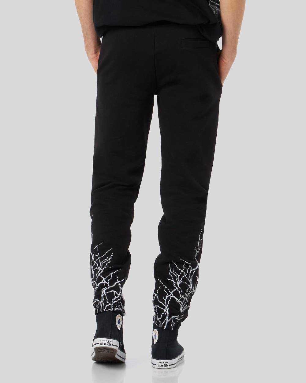 Phobia Archive PANTALONE NERO CON FULMINI RICAMATI GRIGI Comprane uno, ottenene uno gratis