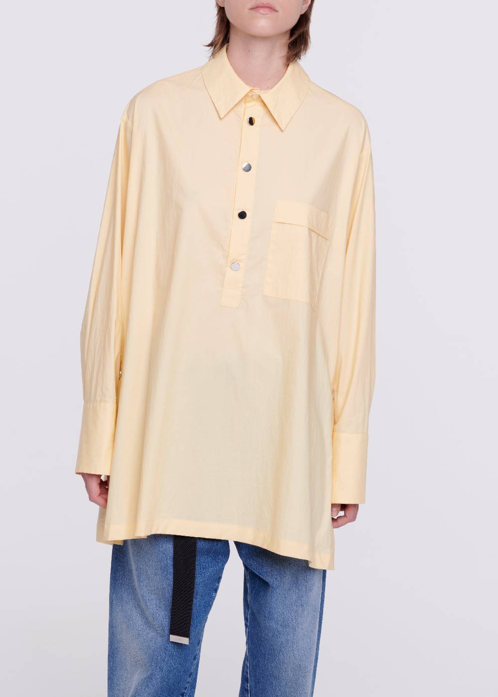 Plan C CAMICIA IN COTONE COLOR ZABAIONE Offerte