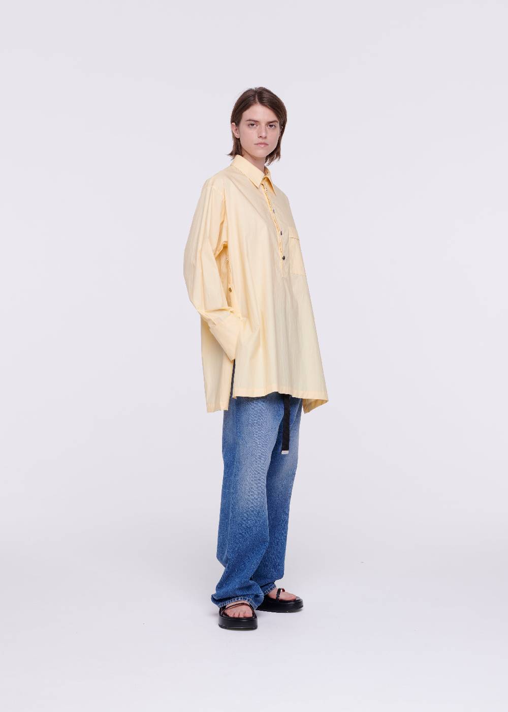 Plan C CAMICIA IN COTONE COLOR ZABAIONE Offerte