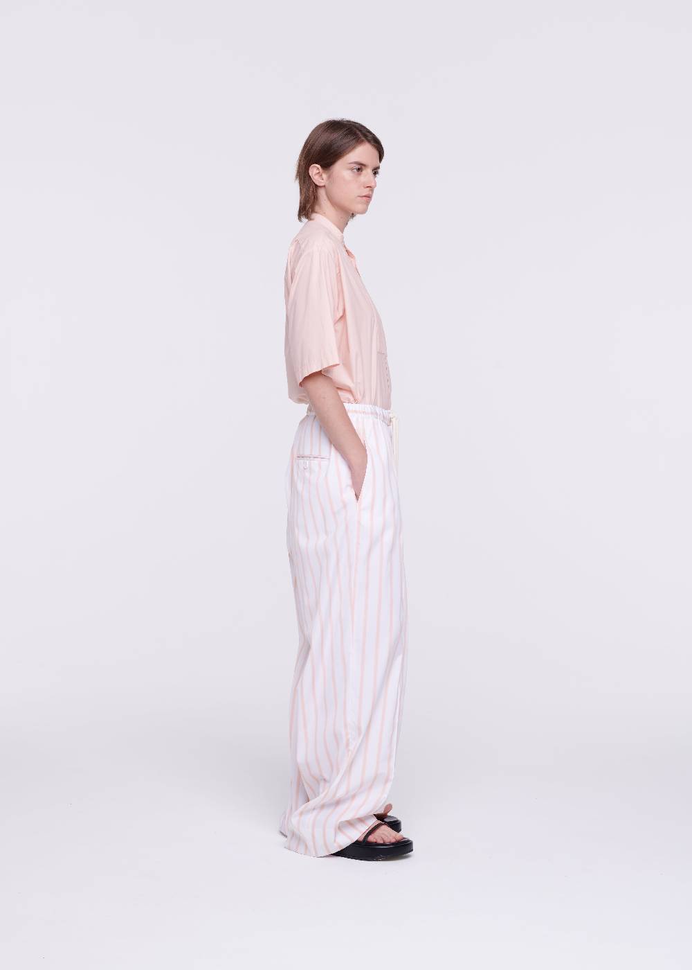 Plan C PANTALONI A RIGHE ROSA CON COULISSE Soddisfazione Garantita