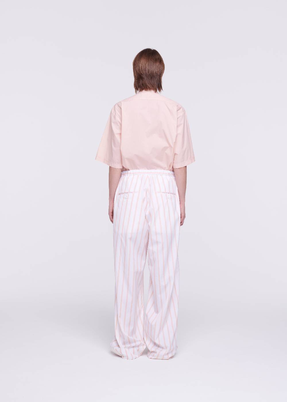 Plan C PANTALONI A RIGHE ROSA CON COULISSE Soddisfazione Garantita