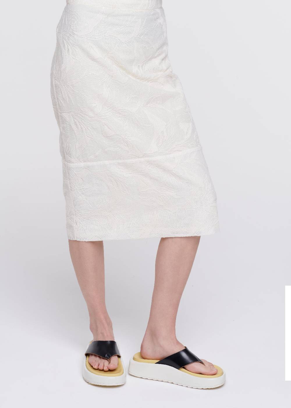 Plan C GONNA MIDI CON RICAMI FLOREALI Fino Al -60%