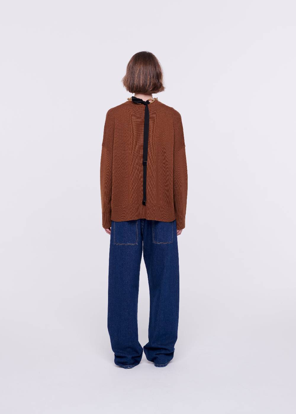 Plan C MAGLIONE CON SCOLLO A V IN LANA MERINO Grande vendita