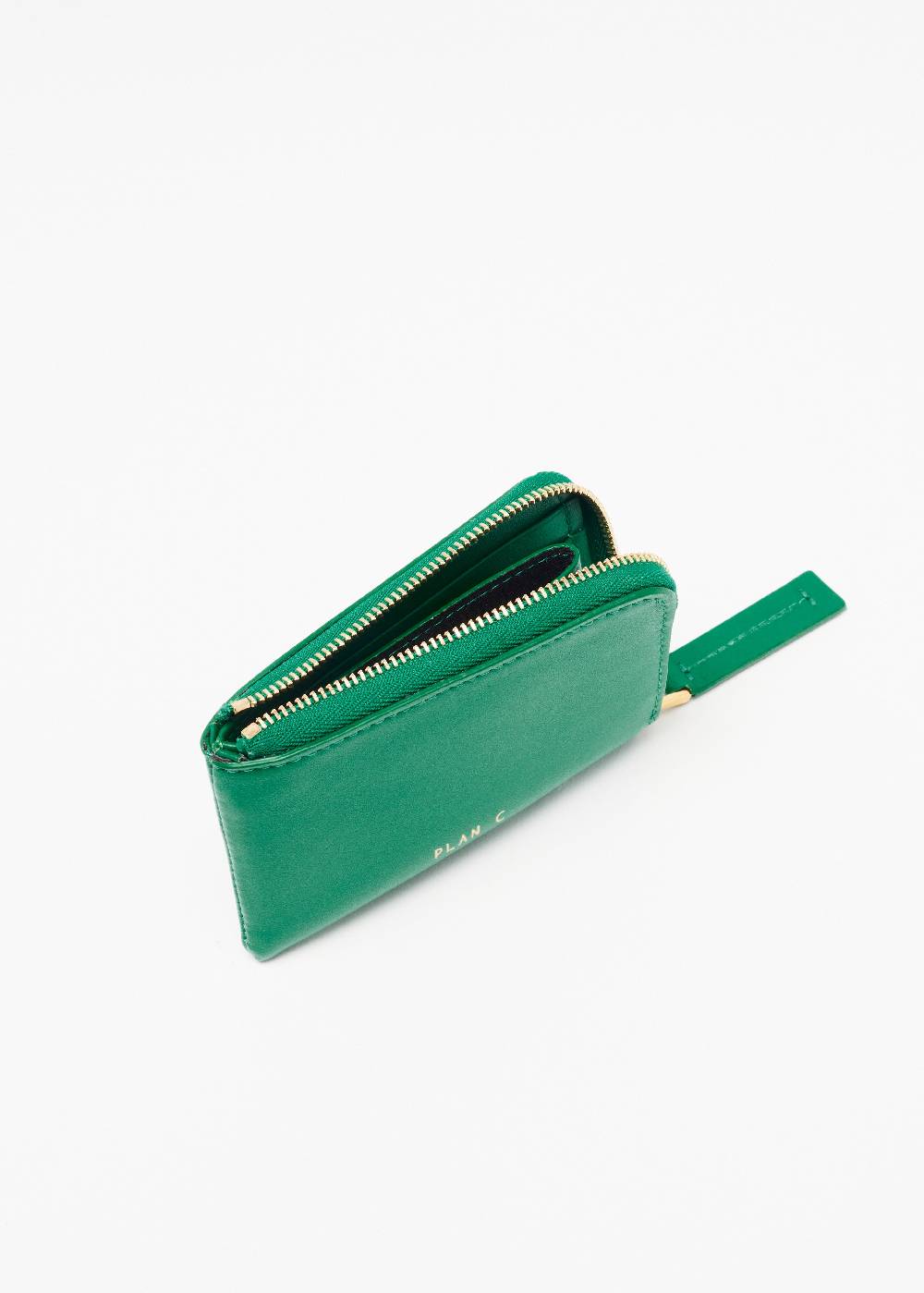 Plan C PORTACARTE VERDE SMERALDO IN PELLE Offerte giornaliere