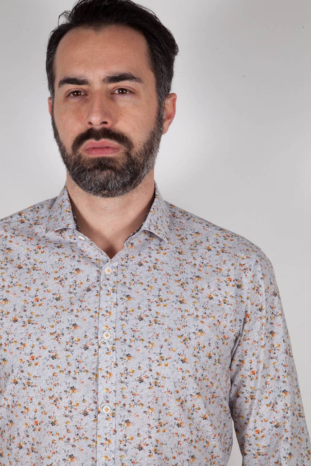 Poggianti Camicia con stampa PRACCHIA-62M-513-03 Offerta speciale della fabbrica