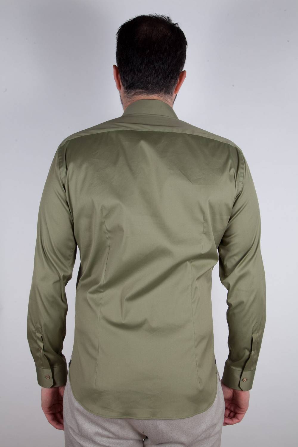 Poggianti Camicia Stretch Collo francese tinta unita PRACCHIA-62M-500-03 Fino al 55% di sconto