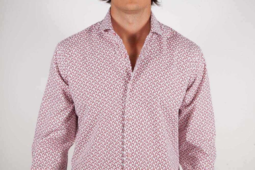 Poggianti Camicia Fantasia Collo francese 317-02 Super sconto