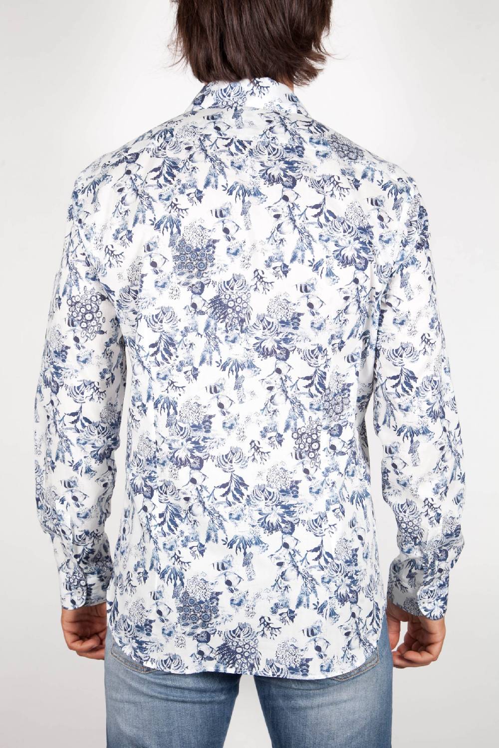 Poggianti Camicia Fantasia Collo Francese 347-01 Duty-free