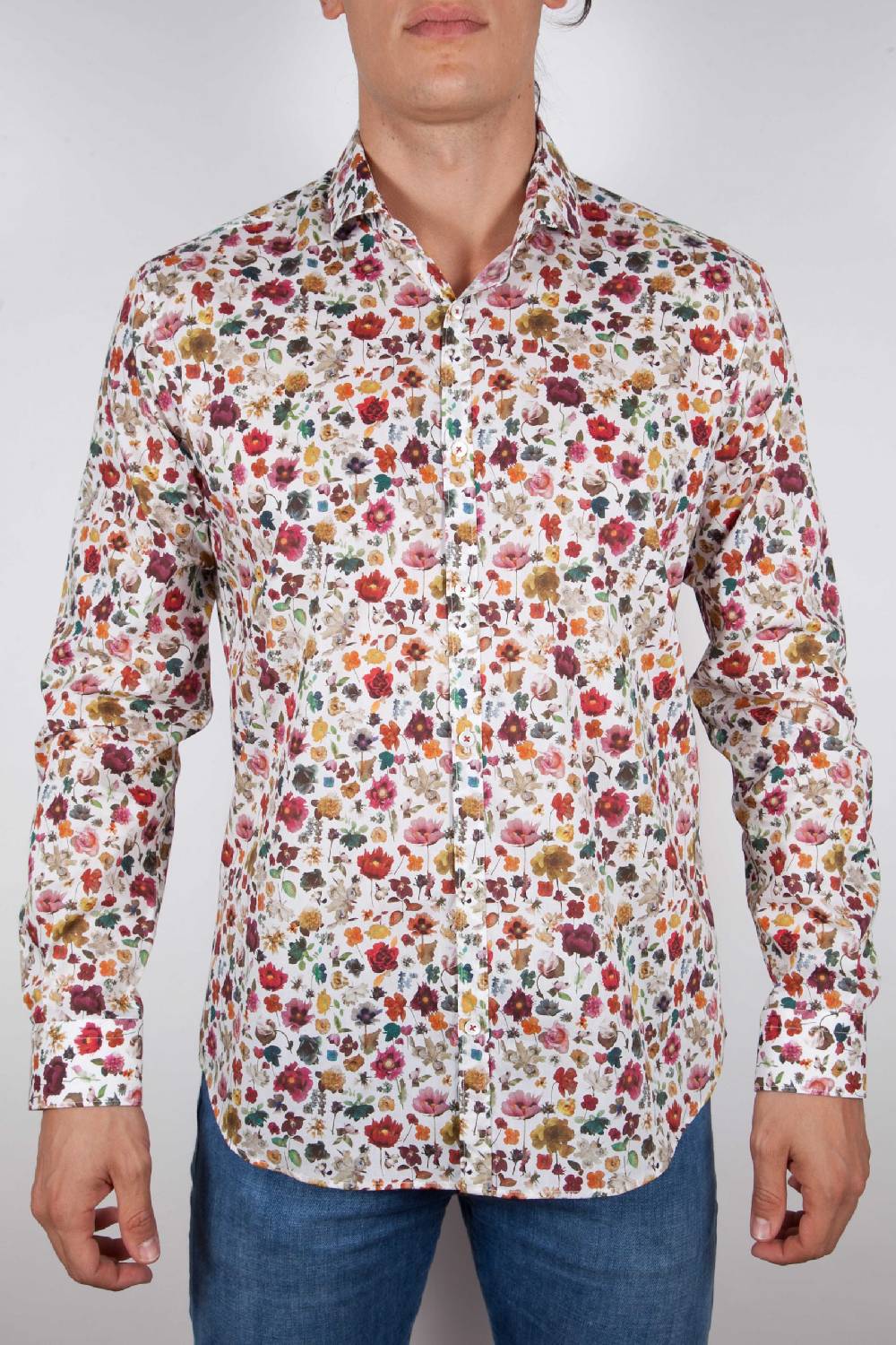 Poggianti Camicia Fantasia Collo Morbido Multicolor Soddisfazione Garantita