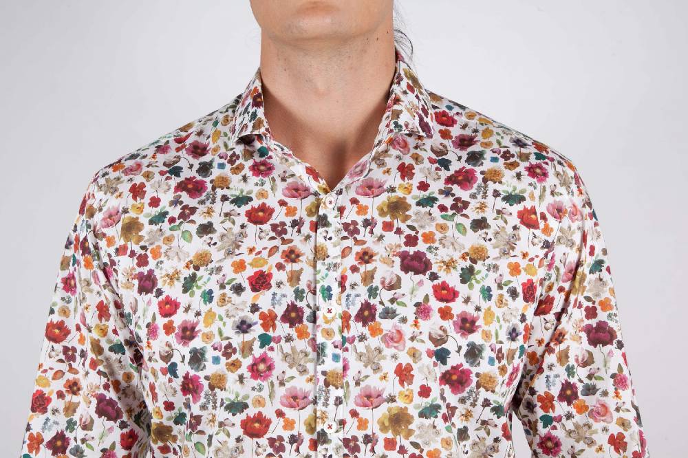 Poggianti Camicia Fantasia Collo Morbido Multicolor Soddisfazione Garantita
