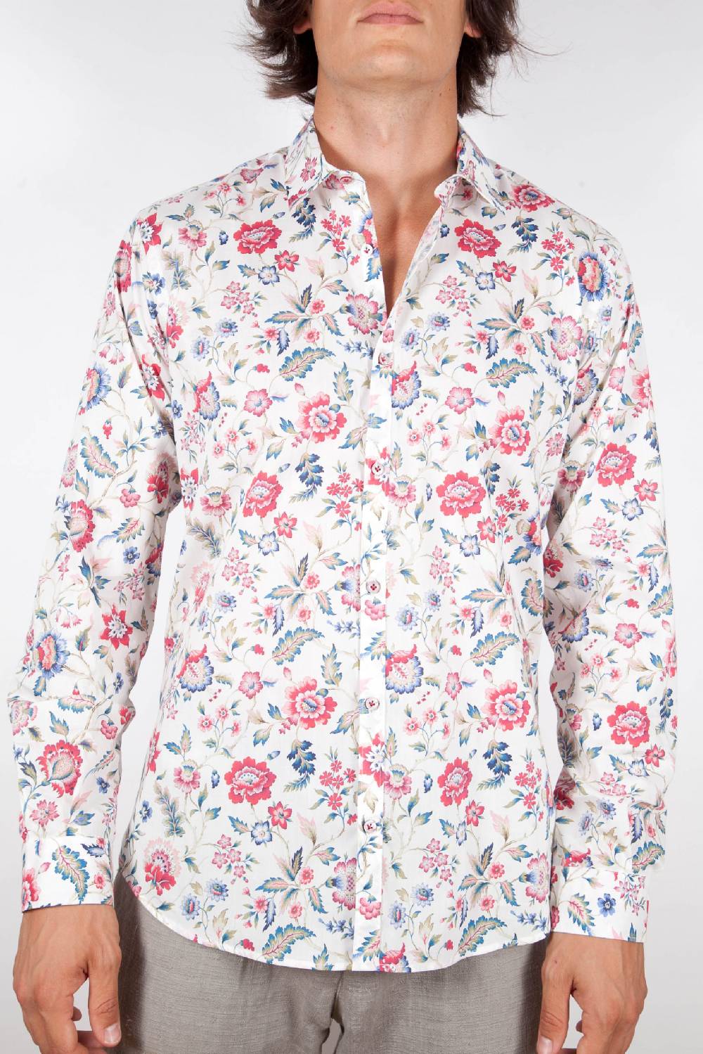 Poggianti Camicia Fantasia Collo Morbido Multicolor Qualità Garantita