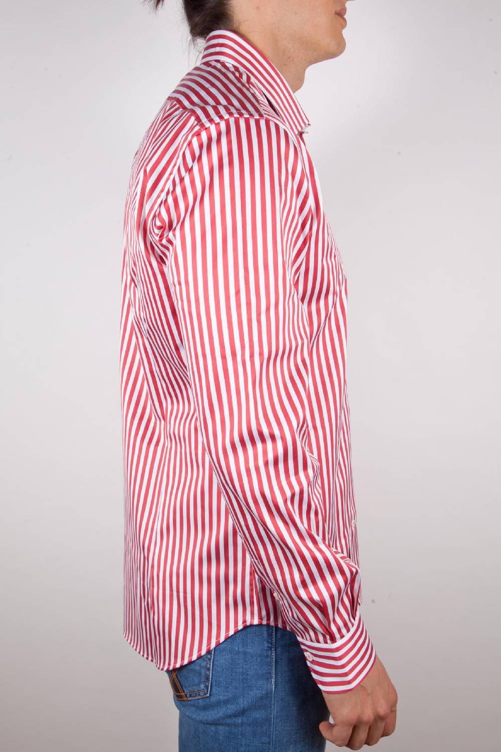 Poggianti Camicia Righe Rossa-Bianca Negozi Online