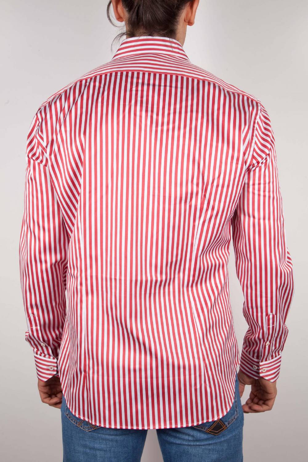 Poggianti Camicia Righe Rossa-Bianca Negozi Online