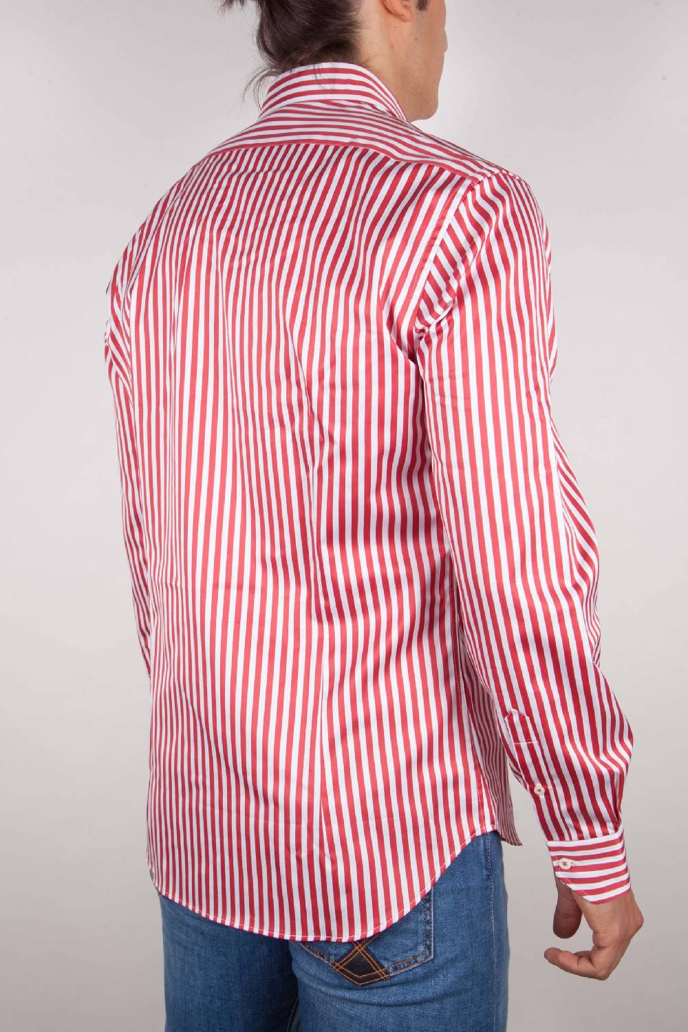 Poggianti Camicia Righe Rossa-Bianca Negozi Online
