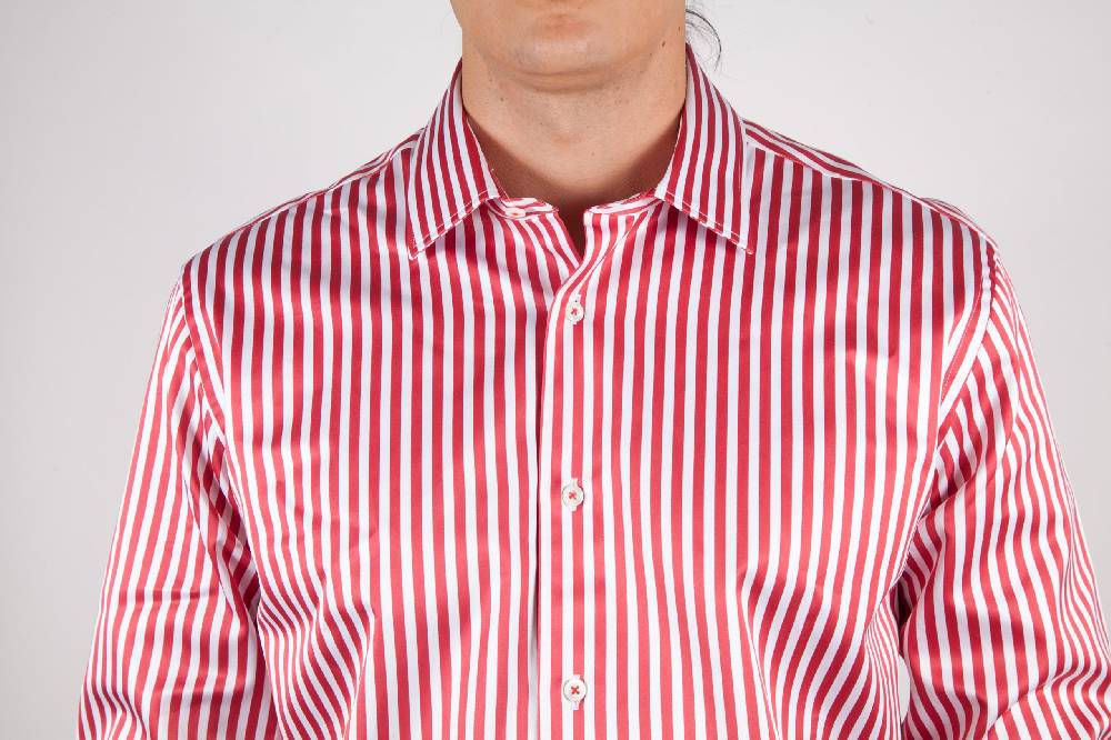 Poggianti Camicia Righe Rossa-Bianca Negozi Online