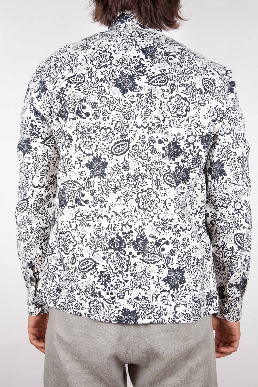 Poggianti Camicia Fantasia Collo Morbido Sottocosto