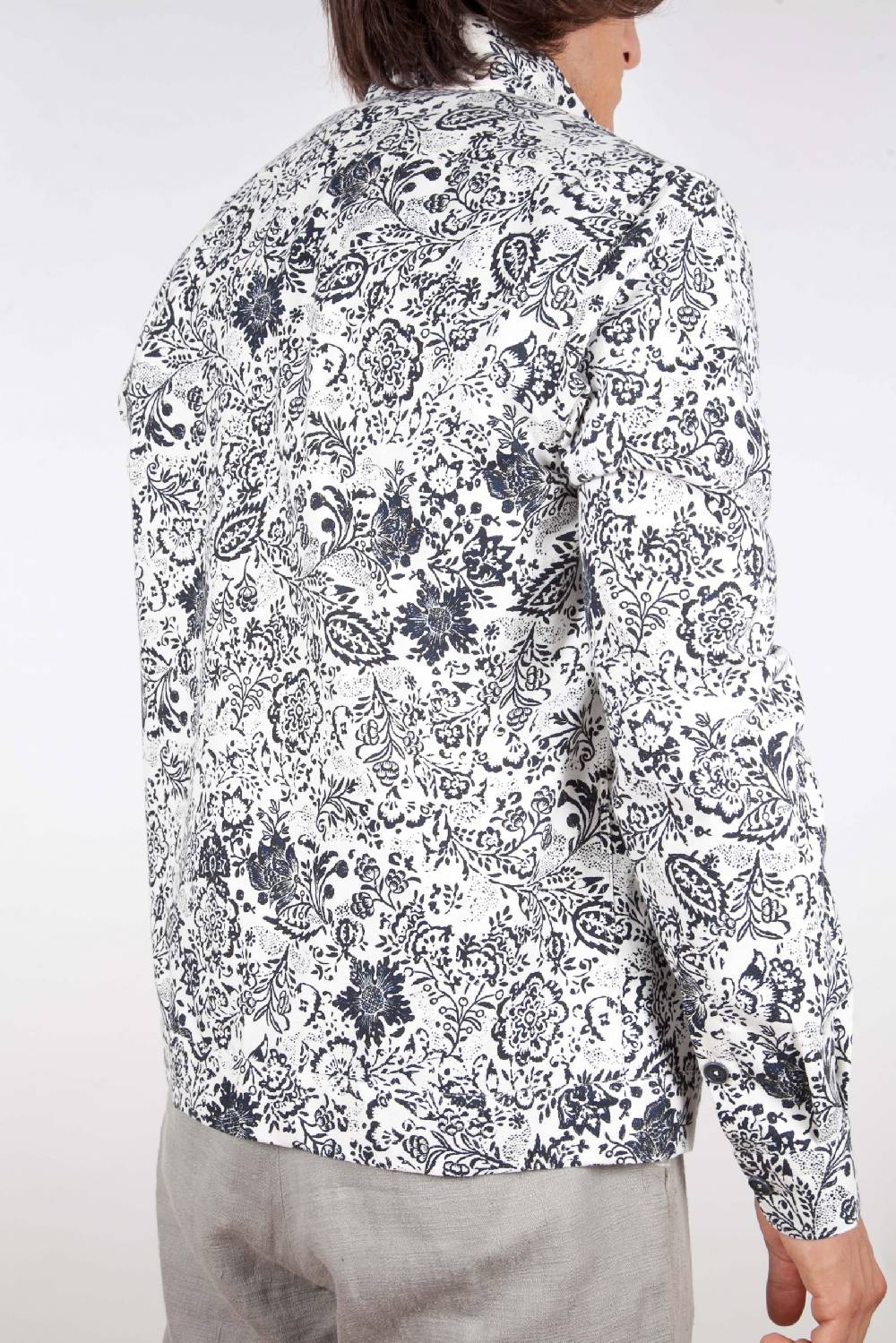 Poggianti Camicia Fantasia Collo Morbido Sottocosto