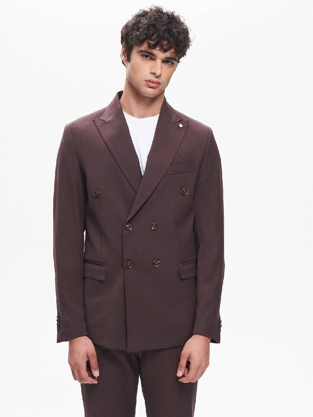 Rinascimento Giacca Doppiopetto Uomo Poliviscosa Moro QB24 Fino al 65% di sconto