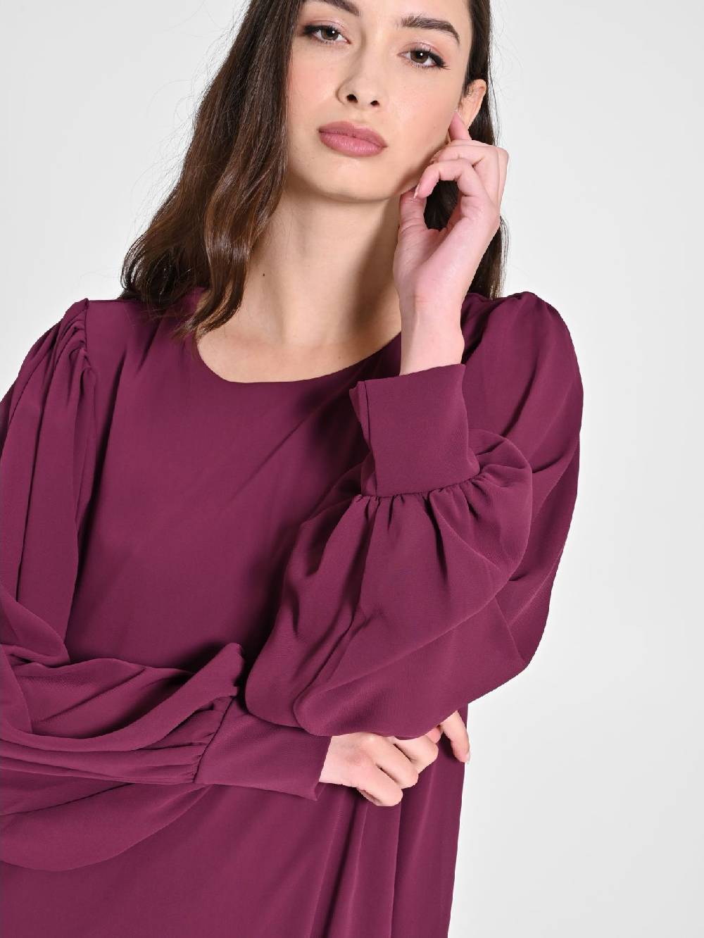 Rinascimento Abito "A Line" Bordeaux Offerta speciale
