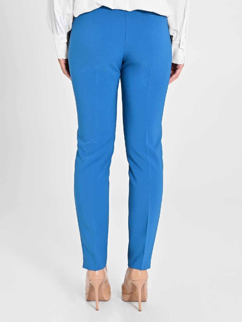 Rinascimento Pantaloni Straight in Tessuto Tecnico Blu Oceano Flash Sale