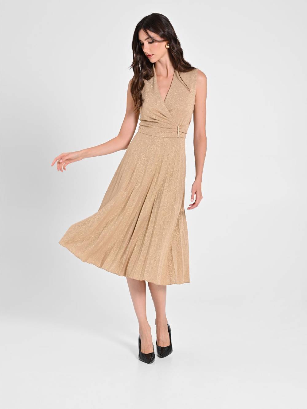 Rinascimento Abito in Lurex Oro Prezzo basso