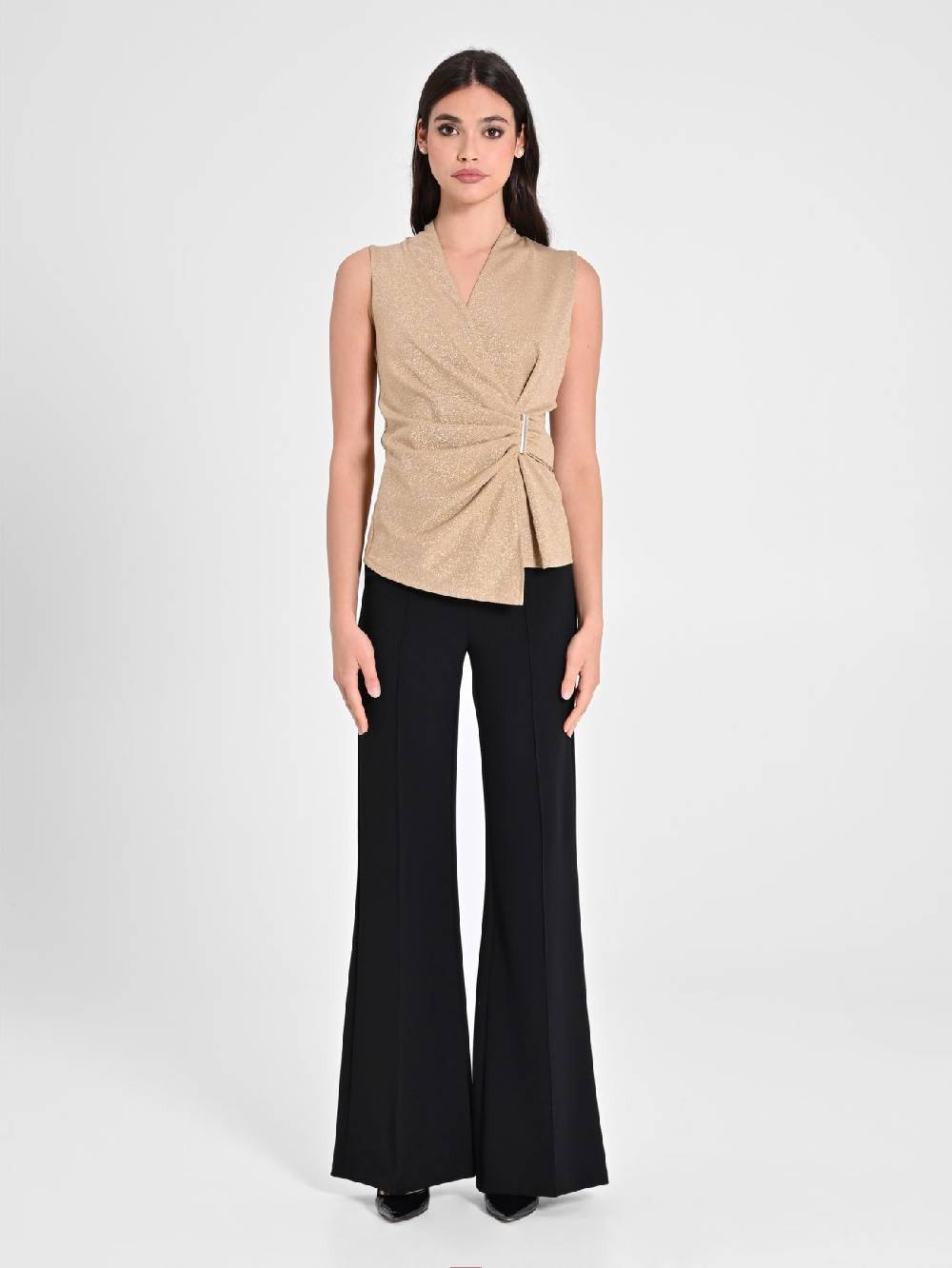 Rinascimento Top in Lurex Oro Super Saving Price