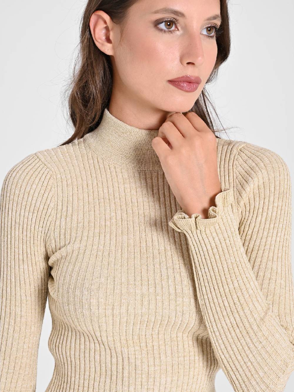 Rinascimento Abito Oro Lurex in Maglia Offerta settimanale