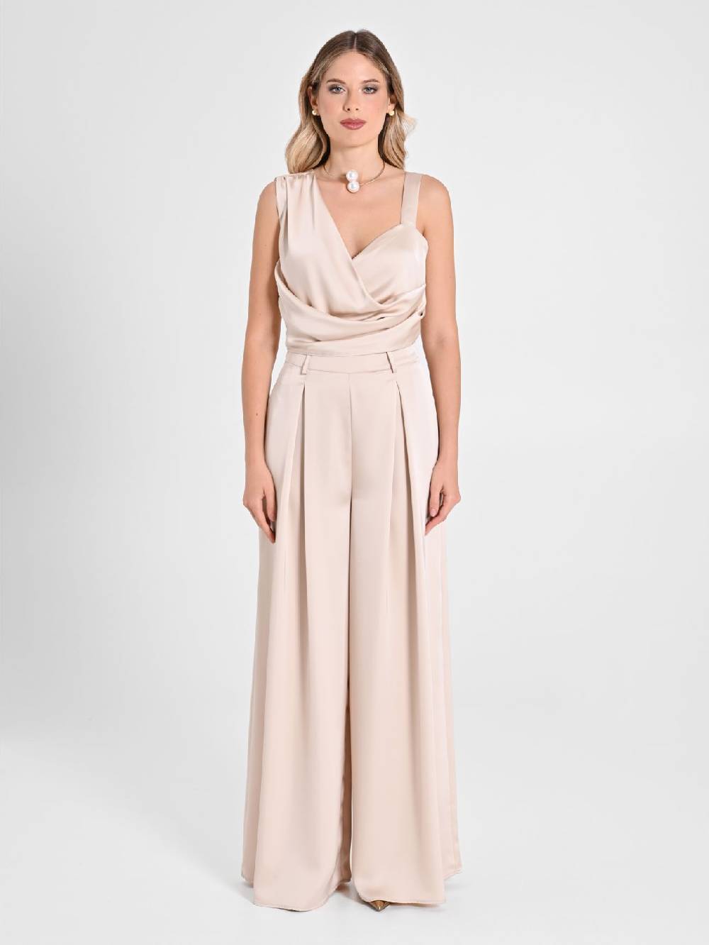 Rinascimento Top in Satin Beige ACQUISTA ORA