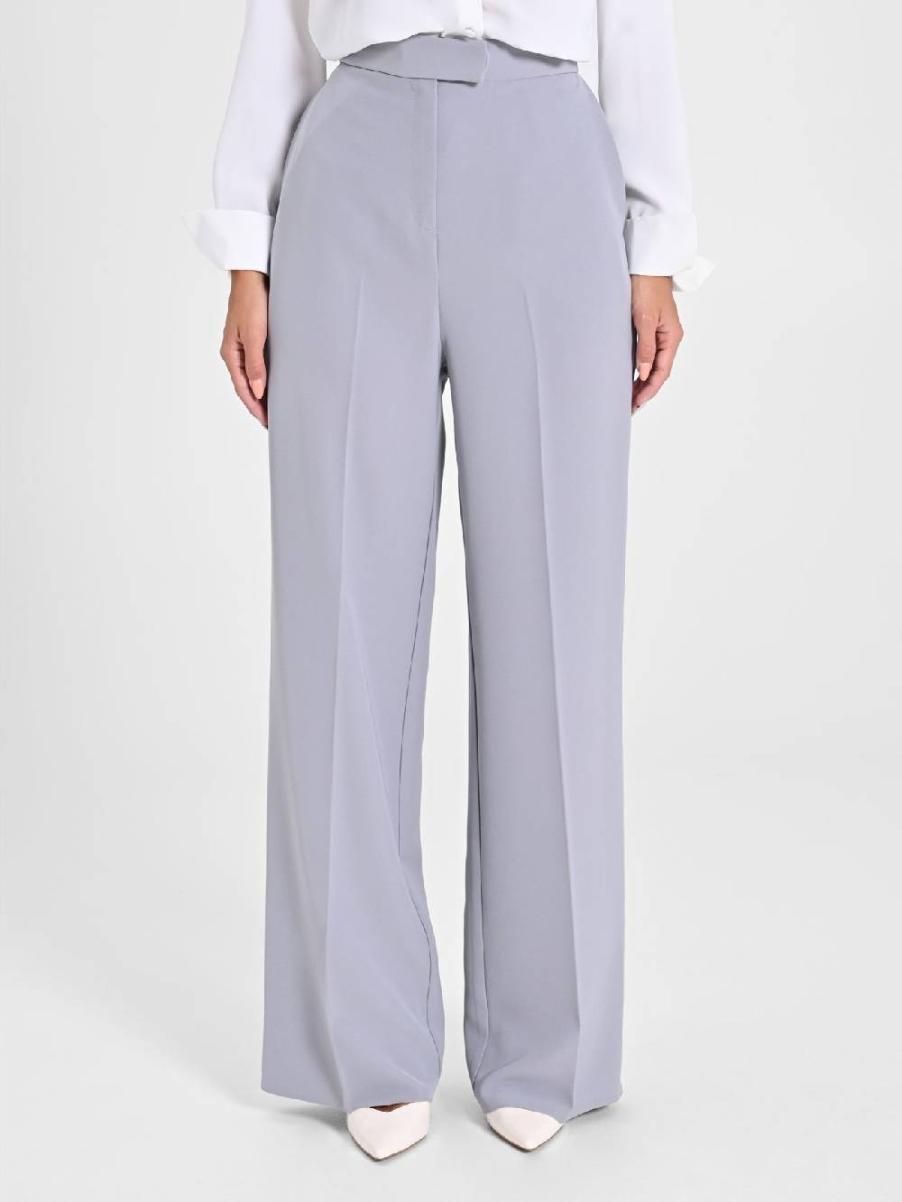 Rinascimento Pantalone Palazzo Grigio in Crepe Promozione temporanea