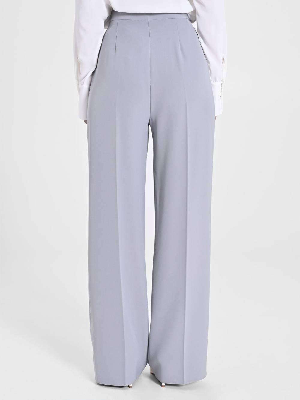 Rinascimento Pantalone Palazzo Grigio in Crepe Promozione temporanea