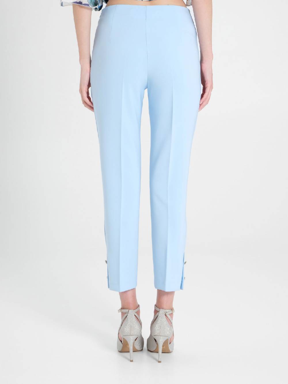 Rinascimento Pantaloni Slim in Tessuto Tecnico Azzurri Discount Store per i nuovi prodotti