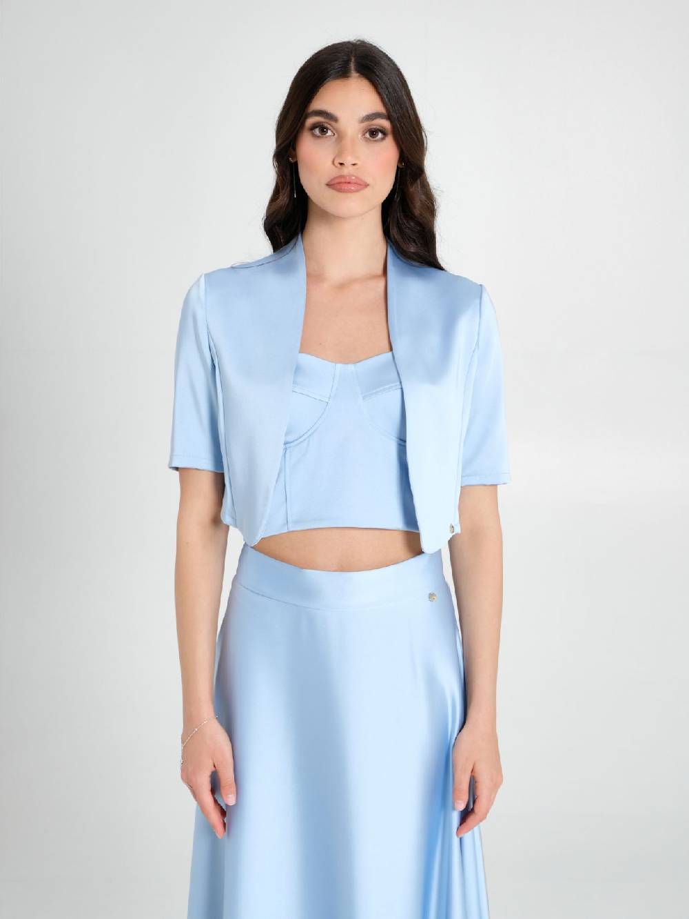 Rinascimento Coprispalle in Raso Strutturato Azzurro 50% di sconto con spedizione gratuita