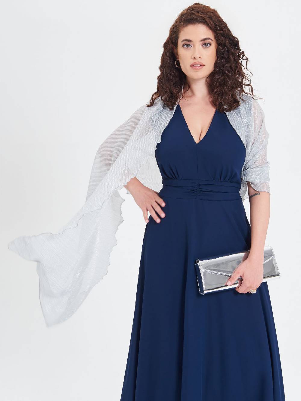 Rinascimento Stola Lurex Argento Spedizione gratuita