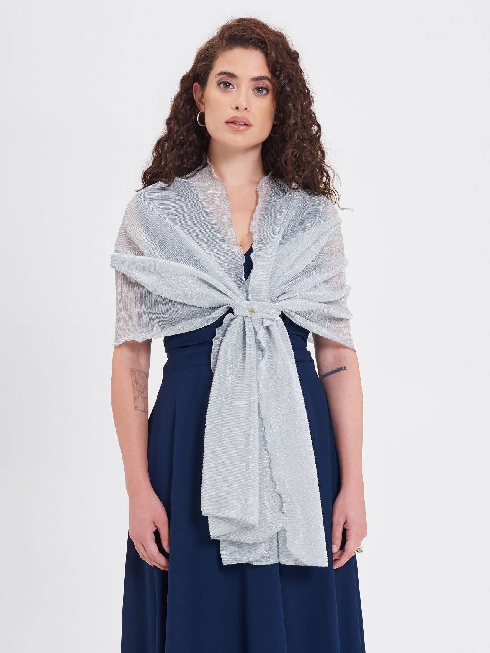 Rinascimento Stola Lurex Argento Spedizione gratuita
