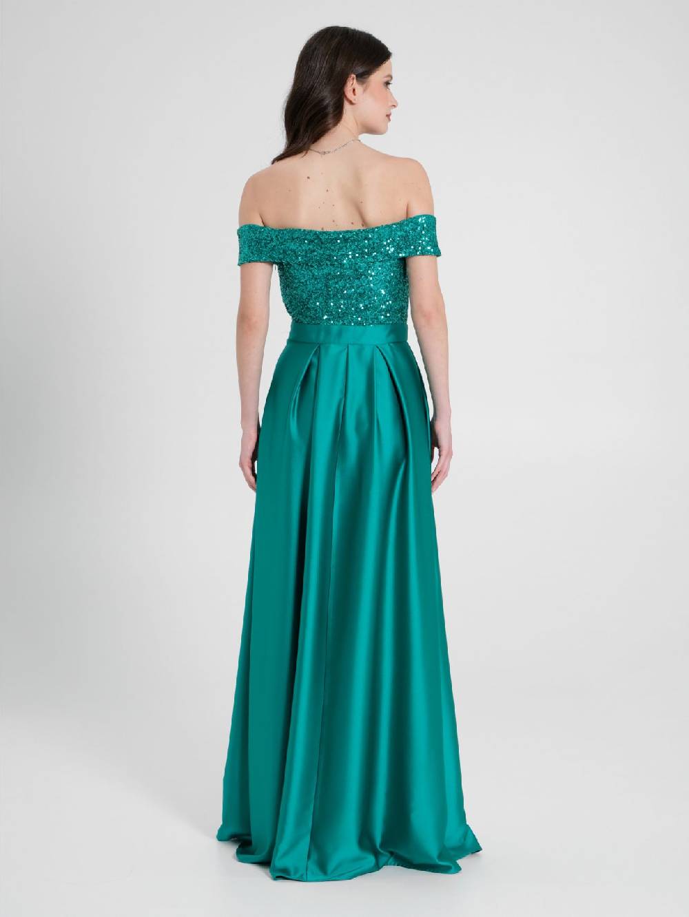 Rinascimento Abito Lungo Paillettes & Raso Donna Sconti VIP