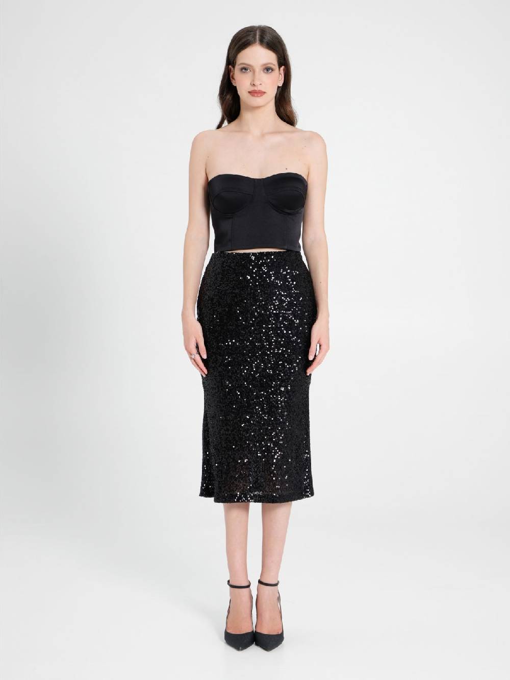 Rinascimento Gonna Longuette in Paillettes Prezzo basso