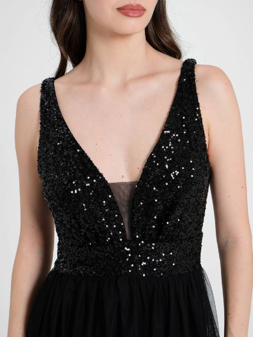 Rinascimento Abito Lungo Paillettes & Tulle Fino al 50% di sconto