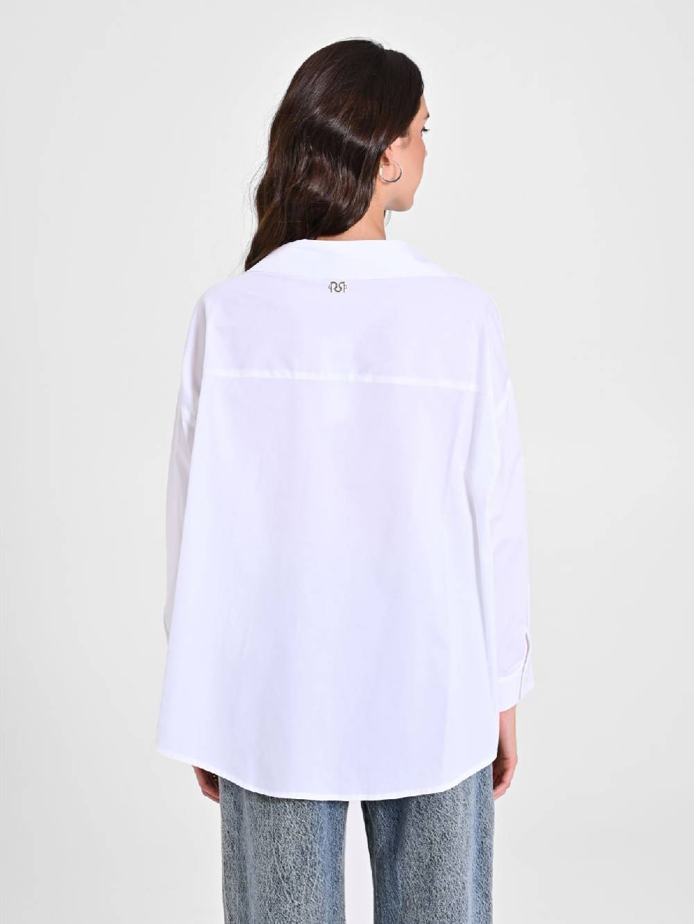 Rinascimento Camicia in Cotone con Collo Aperto Only for today
