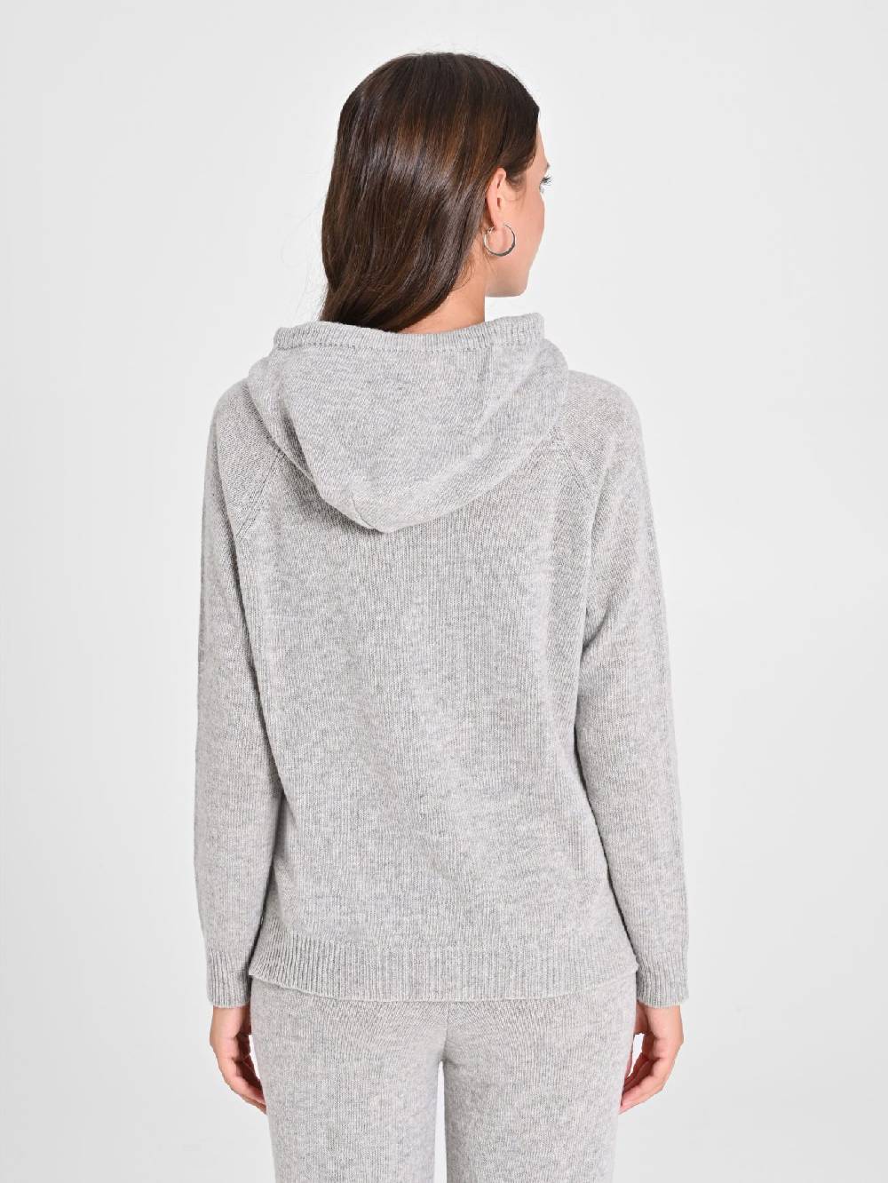 Rinascimento Maglia con Cappuccio Misto Cachemire Sostegno trimestrale