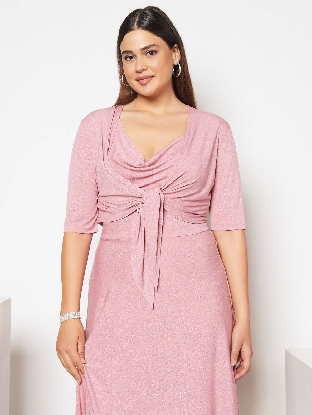 Rinascimento Coprispalle Curvy Microglitter Rosa Super sconto