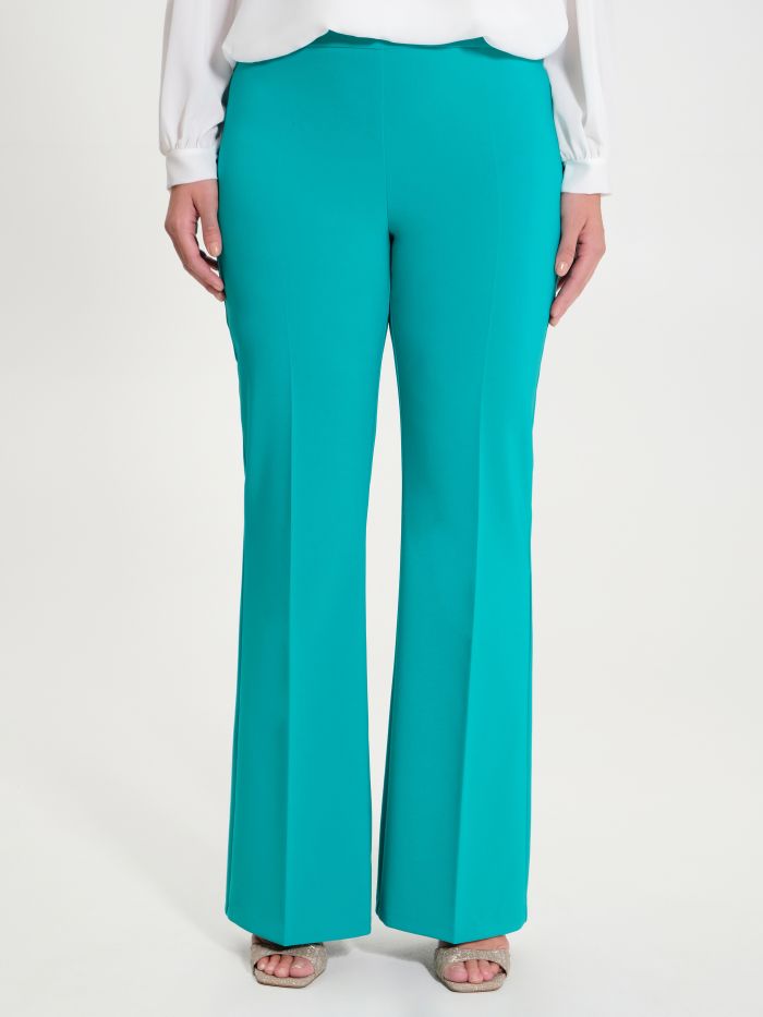 Rinascimento Pantaloni Curvy a Palazzo in Tessuto Tecnico Officina