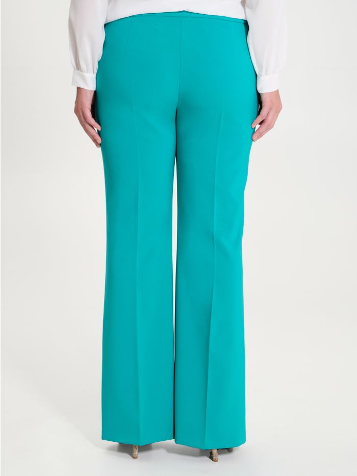 Rinascimento Pantaloni Curvy a Palazzo in Tessuto Tecnico Officina