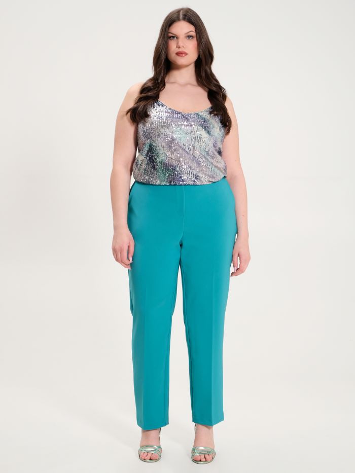 Rinascimento Pantaloni Curvy Verde Limitato a 3 giorni