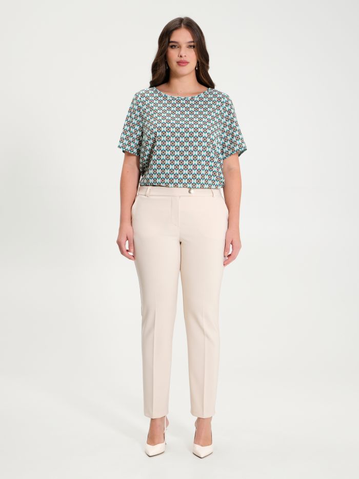 Rinascimento Pantaloni Curvy Beige Black Friday Prezzi