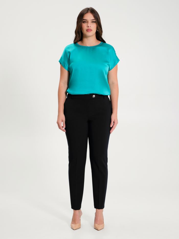 Rinascimento Pantaloni Curvy Nero Sconti questo mese
