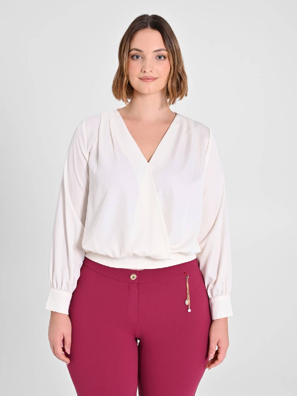 Rinascimento Blusa Curvy color Burro Italy