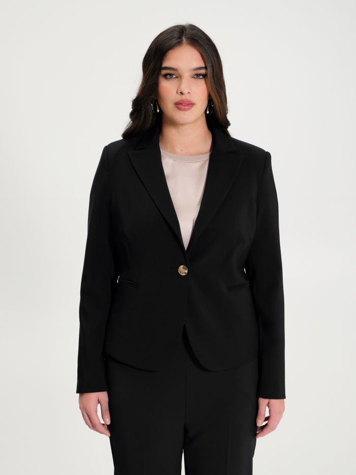 Rinascimento Giacca Curvy Monobottone Nero In Linea